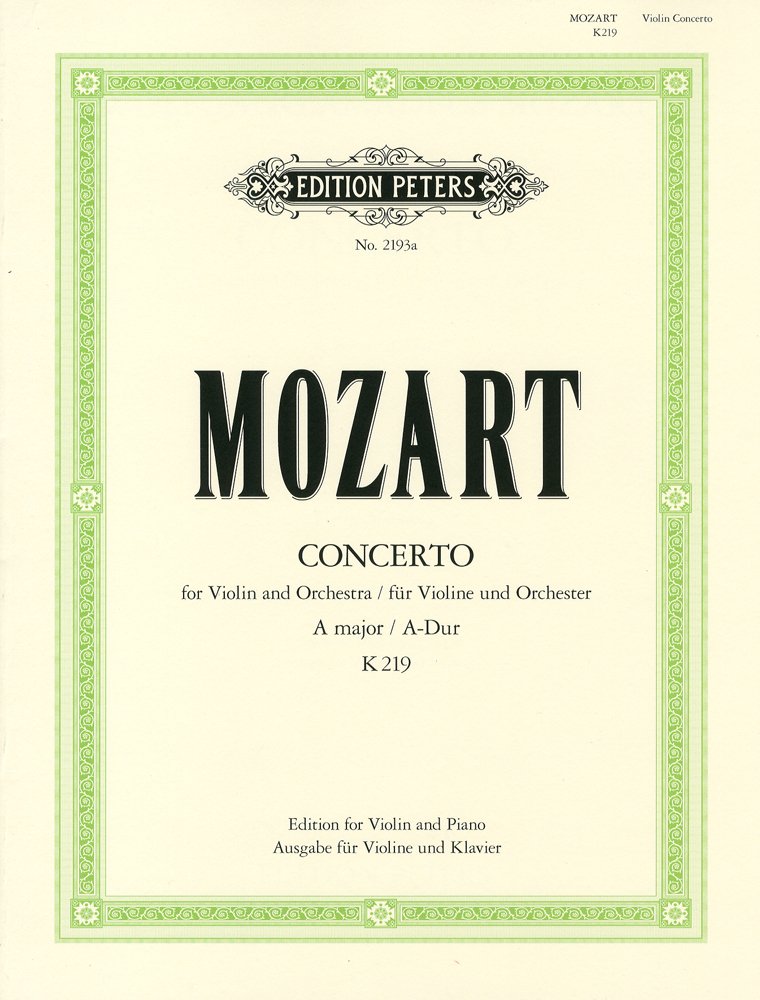 モーツァルト: バイオリン協奏曲 第5番 イ長調 KV 219/ペータース社